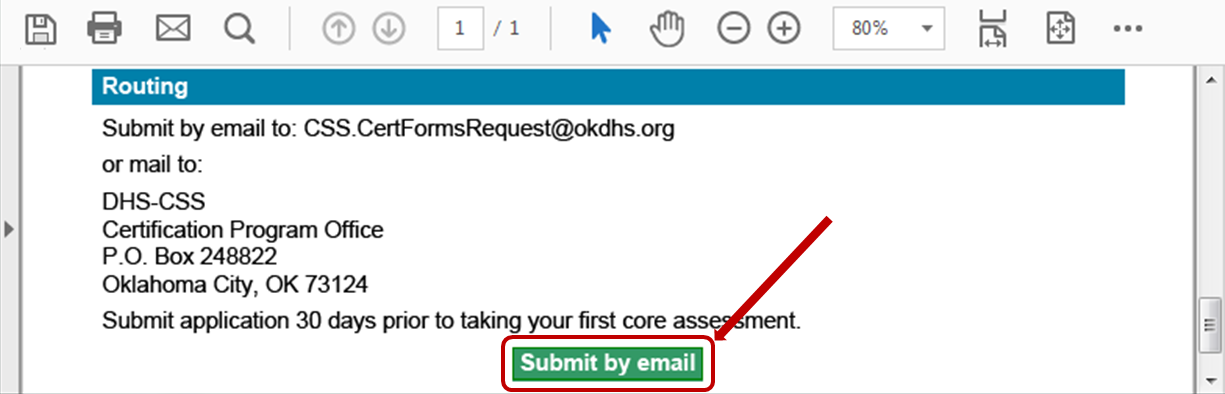 The “submit by email” button.